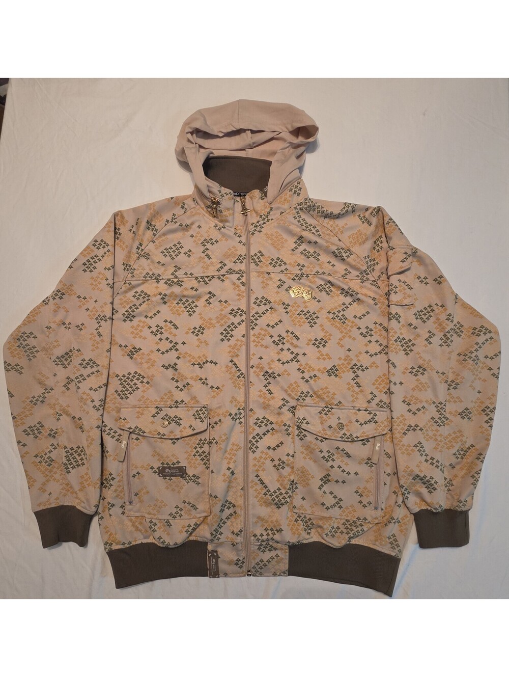Vintage Y2K LRG Roots & Equipment Baby Tree Camo Jacket XXL Hooded Full Zip